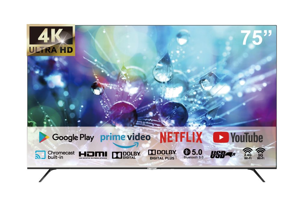 普騰 PROTON 75型 4K HDR LED Google TV顯示器(PLU-75KN2)