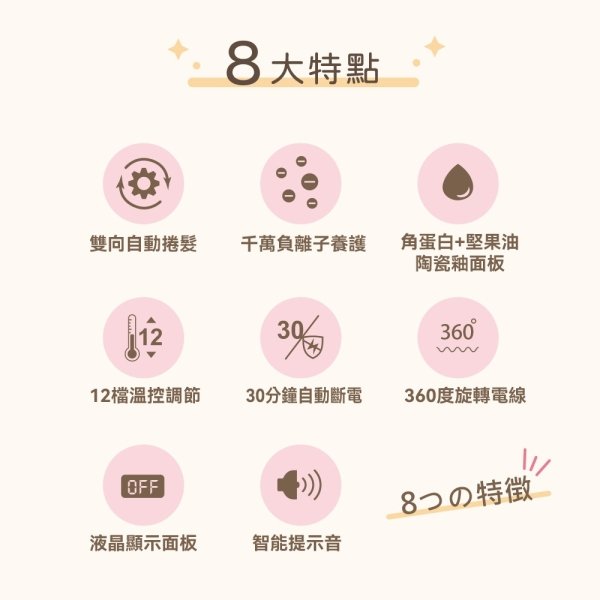 ISITO負離子自動捲髮造型器IS-24E01DH：圖片 2