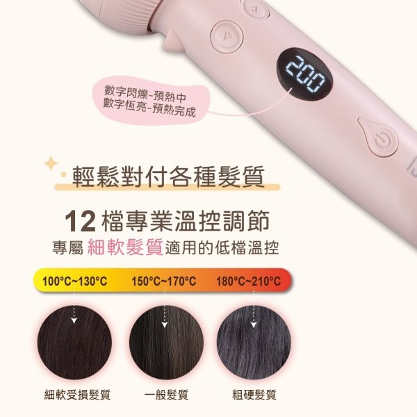 ISITO負離子自動捲髮造型器IS-24E01DH：圖片 4
