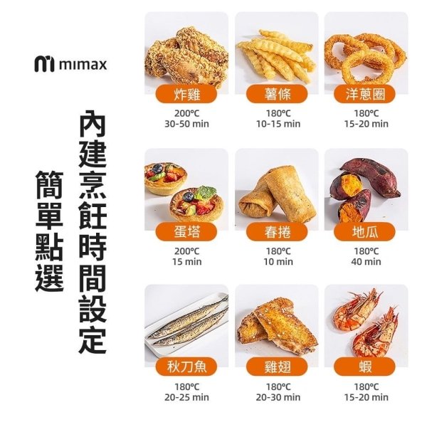 米覓mimax多功能全彩智能觸控8.8L氣炸鍋 MAF09：圖片 8