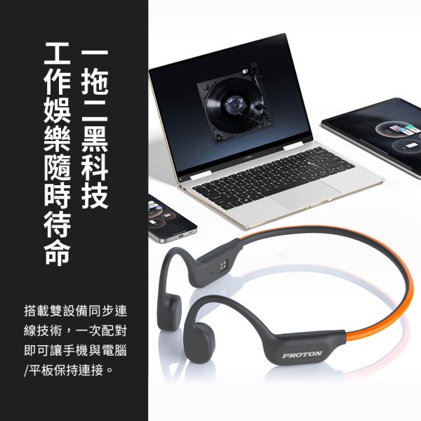【PROTON 普騰】炫光燈帶傳導藍牙耳機 CS15：圖片 12