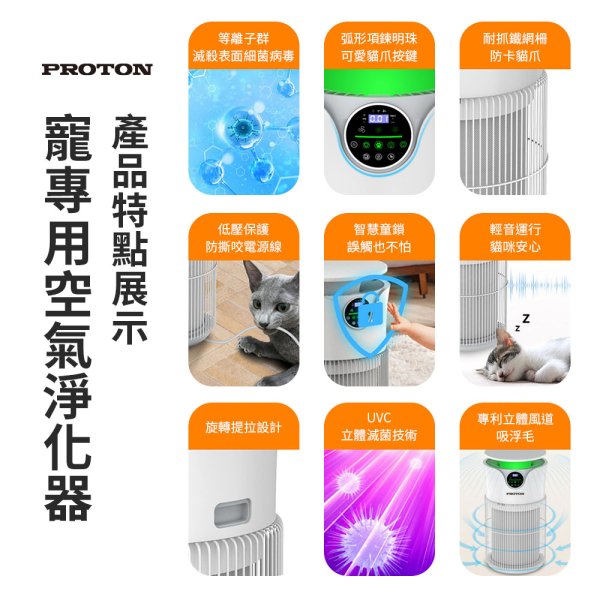 【PROTON 普騰】智慧數顯寵專用空氣淨化器Y-710：圖片 3